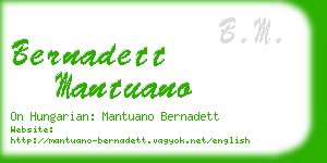 bernadett mantuano business card